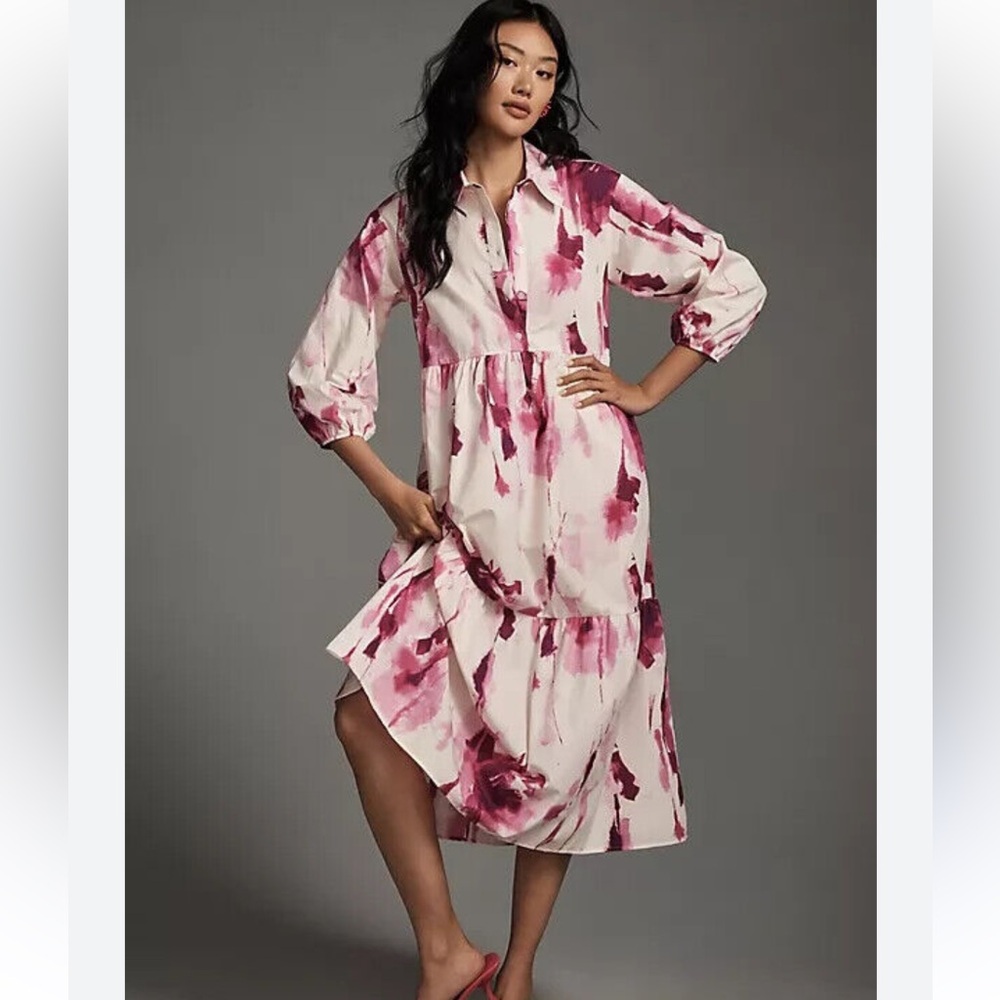 Bettina Tiered Shirt Dress by Maeve